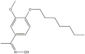 N-{1-[4-(heptyloxy)-3-methoxyphenyl]ethylidene}hydroxylamine Struktur