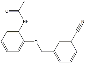 N-{2-[(3-cyanobenzyl)oxy]phenyl}acetamide Struktur