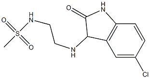 N-{2-[(5-chloro-2-oxo-2,3-dihydro-1H-indol-3-yl)amino]ethyl}methanesulfonamide Struktur