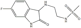 N-{2-[(6-fluoro-2-oxo-2,3-dihydro-1H-indol-3-yl)amino]ethyl}methanesulfonamide Struktur