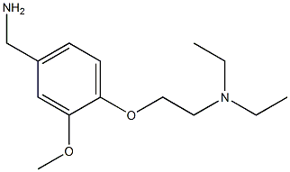 N-{2-[4-(aminomethyl)-2-methoxyphenoxy]ethyl}-N,N-diethylamine Struktur