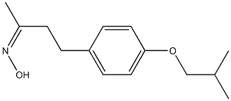 N-{4-[4-(2-methylpropoxy)phenyl]butan-2-ylidene}hydroxylamine Struktur