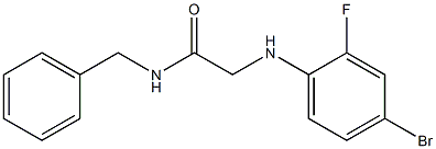 N-benzyl-2-[(4-bromo-2-fluorophenyl)amino]acetamide Struktur