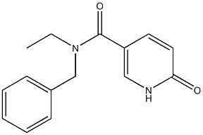 N-benzyl-N-ethyl-6-oxo-1,6-dihydropyridine-3-carboxamide Struktur