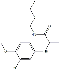 N-butyl-2-[(3-chloro-4-methoxyphenyl)amino]propanamide Struktur