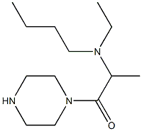 N-butyl-N-ethyl-N-(1-methyl-2-oxo-2-piperazin-1-ylethyl)amine Struktur