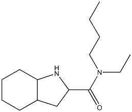 N-butyl-N-ethyloctahydro-1H-indole-2-carboxamide Struktur