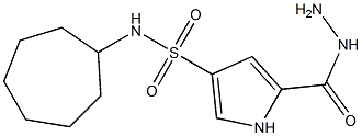 N-cycloheptyl-5-(hydrazinocarbonyl)-1H-pyrrole-3-sulfonamide Struktur