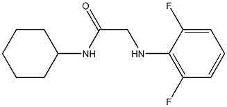 N-cyclohexyl-2-[(2,6-difluorophenyl)amino]acetamide Struktur