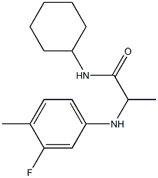 N-cyclohexyl-2-[(3-fluoro-4-methylphenyl)amino]propanamide Struktur