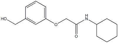 N-cyclohexyl-2-[3-(hydroxymethyl)phenoxy]acetamide Struktur