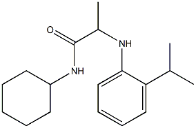 N-cyclohexyl-2-{[2-(propan-2-yl)phenyl]amino}propanamide Struktur