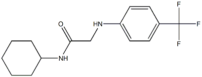 N-cyclohexyl-2-{[4-(trifluoromethyl)phenyl]amino}acetamide Struktur