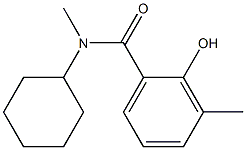 N-cyclohexyl-2-hydroxy-N,3-dimethylbenzamide Struktur