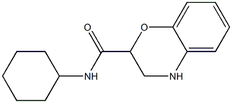 N-cyclohexyl-3,4-dihydro-2H-1,4-benzoxazine-2-carboxamide Struktur