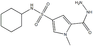 N-cyclohexyl-5-(hydrazinocarbonyl)-1-methyl-1H-pyrrole-3-sulfonamide Struktur