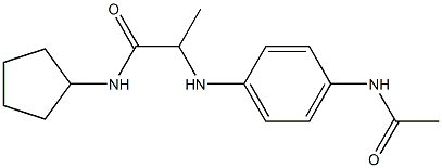 N-cyclopentyl-2-[(4-acetamidophenyl)amino]propanamide Struktur