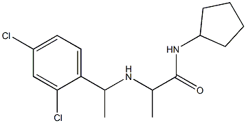 N-cyclopentyl-2-{[1-(2,4-dichlorophenyl)ethyl]amino}propanamide Struktur