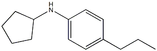 N-cyclopentyl-4-propylaniline Struktur