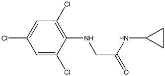 N-cyclopropyl-2-[(2,4,6-trichlorophenyl)amino]acetamide Struktur