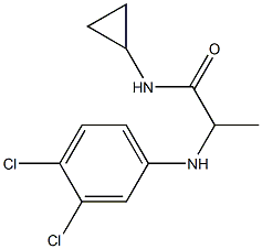 N-cyclopropyl-2-[(3,4-dichlorophenyl)amino]propanamide Struktur