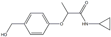 N-cyclopropyl-2-[4-(hydroxymethyl)phenoxy]propanamide Struktur