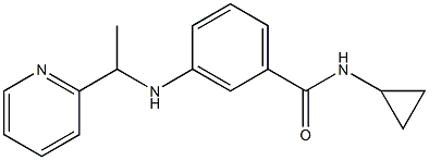 N-cyclopropyl-3-{[1-(pyridin-2-yl)ethyl]amino}benzamide Struktur