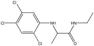 N-ethyl-2-[(2,4,5-trichlorophenyl)amino]propanamide Struktur