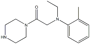 N-ethyl-N-(2-methylphenyl)-N-(2-oxo-2-piperazin-1-ylethyl)amine Struktur