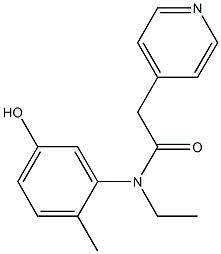 N-ethyl-N-(5-hydroxy-2-methylphenyl)-2-(pyridin-4-yl)acetamide Struktur