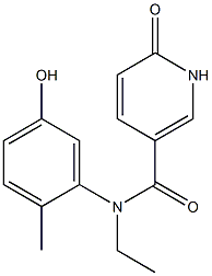 N-ethyl-N-(5-hydroxy-2-methylphenyl)-6-oxo-1,6-dihydropyridine-3-carboxamide Struktur