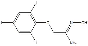 N'-hydroxy-2-(2,4,6-triiodophenoxy)ethanimidamide Struktur