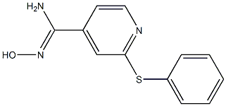 N'-hydroxy-2-(phenylsulfanyl)pyridine-4-carboximidamide Struktur