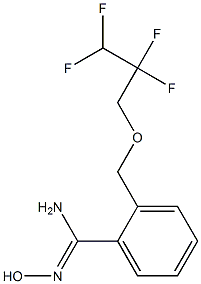 N'-hydroxy-2-[(2,2,3,3-tetrafluoropropoxy)methyl]benzene-1-carboximidamide Struktur