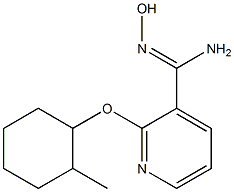 N'-hydroxy-2-[(2-methylcyclohexyl)oxy]pyridine-3-carboximidamide Struktur