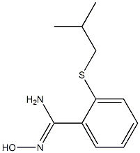 N'-hydroxy-2-[(2-methylpropyl)sulfanyl]benzene-1-carboximidamide Struktur