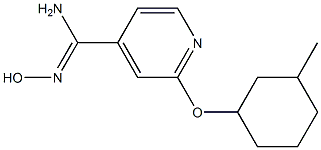 N'-hydroxy-2-[(3-methylcyclohexyl)oxy]pyridine-4-carboximidamide Struktur