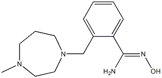 N'-hydroxy-2-[(4-methyl-1,4-diazepan-1-yl)methyl]benzene-1-carboximidamide Struktur