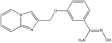 N'-hydroxy-3-(imidazo[1,2-a]pyridin-2-ylmethoxy)benzenecarboximidamide Struktur