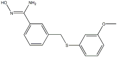 N'-hydroxy-3-{[(3-methoxyphenyl)sulfanyl]methyl}benzene-1-carboximidamide Struktur