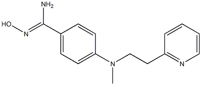 N'-hydroxy-4-{methyl[2-(pyridin-2-yl)ethyl]amino}benzene-1-carboximidamide Struktur