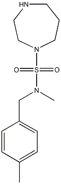 N-methyl-N-[(4-methylphenyl)methyl]-1,4-diazepane-1-sulfonamide Struktur