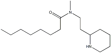 N-methyl-N-[2-(piperidin-2-yl)ethyl]octanamide Struktur