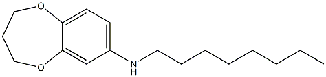 N-octyl-3,4-dihydro-2H-1,5-benzodioxepin-7-amine Struktur