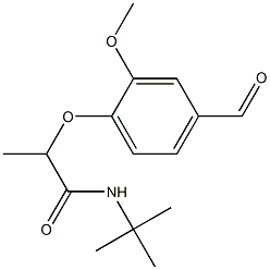 N-tert-butyl-2-(4-formyl-2-methoxyphenoxy)propanamide Struktur