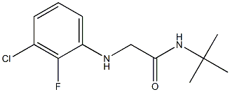 N-tert-butyl-2-[(3-chloro-2-fluorophenyl)amino]acetamide Struktur