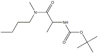 tert-butyl 2-[butyl(methyl)amino]-1-methyl-2-oxoethylcarbamate Struktur