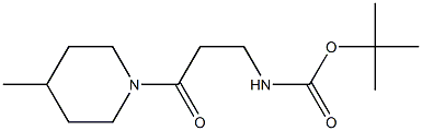 tert-butyl 3-(4-methylpiperidin-1-yl)-3-oxopropylcarbamate Struktur