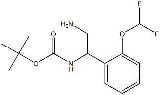 tert-butyl N-{2-amino-1-[2-(difluoromethoxy)phenyl]ethyl}carbamate Struktur