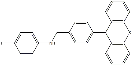 4-fluoro-N-[4-(9H-thioxanthen-9-yl)benzyl]aniline Struktur